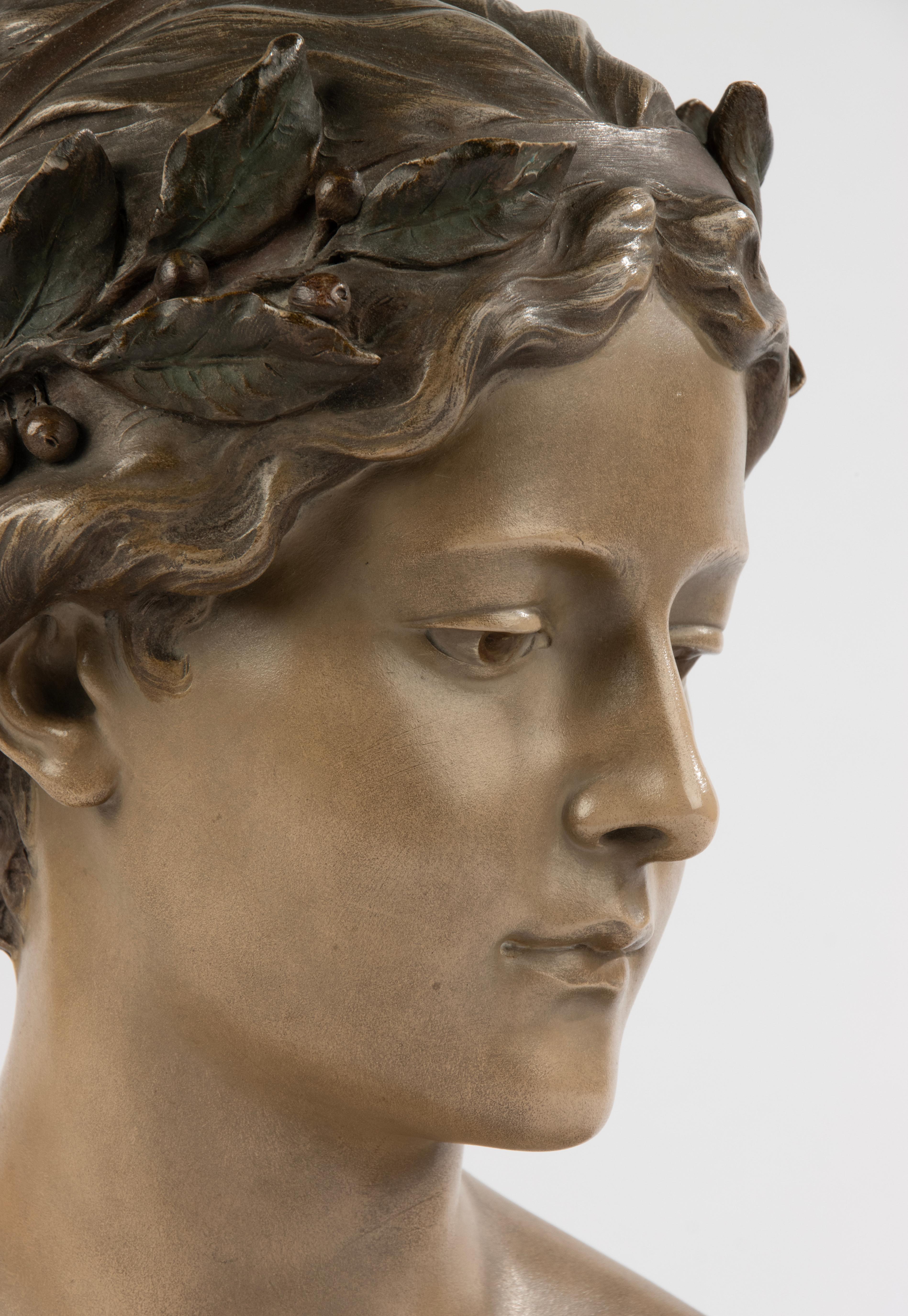 Molded Early 19th Century Sculpture - Sappho - Terracotta by Reps & Trinte Gesetzl
