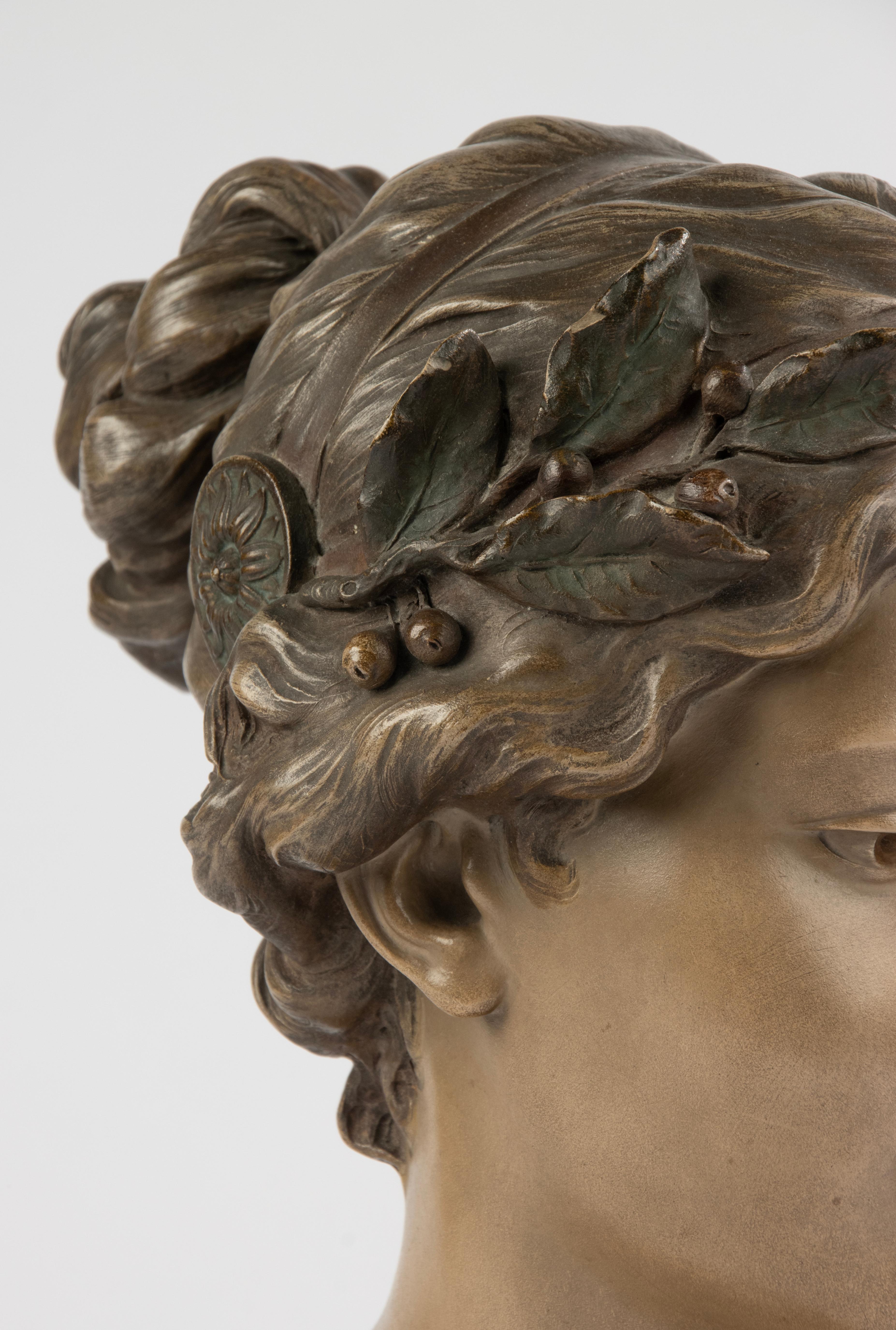 Early 19th Century Sculpture - Sappho - Terracotta by Reps & Trinte Gesetzl In Good Condition In Casteren, Noord-Brabant
