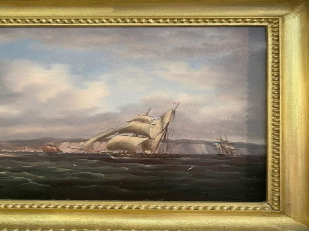 Early 19th Century Seascape by Thomas Buttersworth (1768-1842), circa 1820 In condizioni buone in vendita a Nantucket, MA