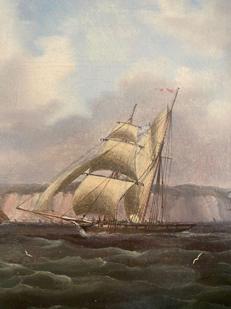 Inizio XIX secolo Early 19th Century Seascape by Thomas Buttersworth (1768-1842), circa 1820 in vendita