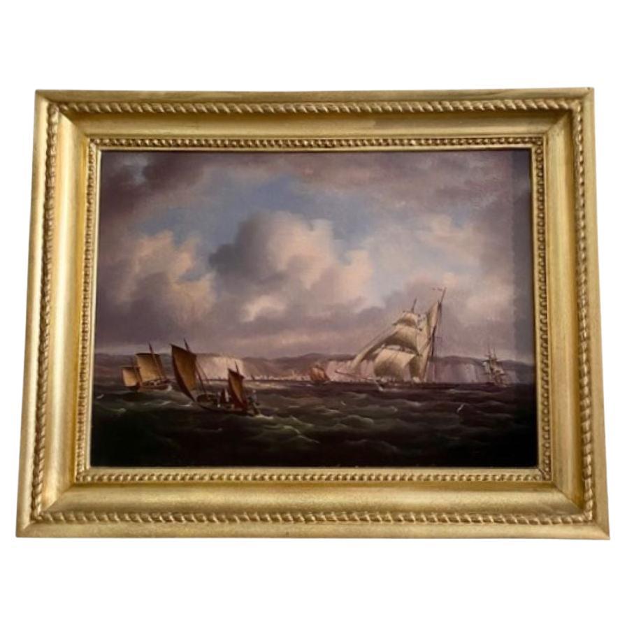 Early 19th Century Seascape by Thomas Buttersworth (1768-1842), circa 1820 in vendita