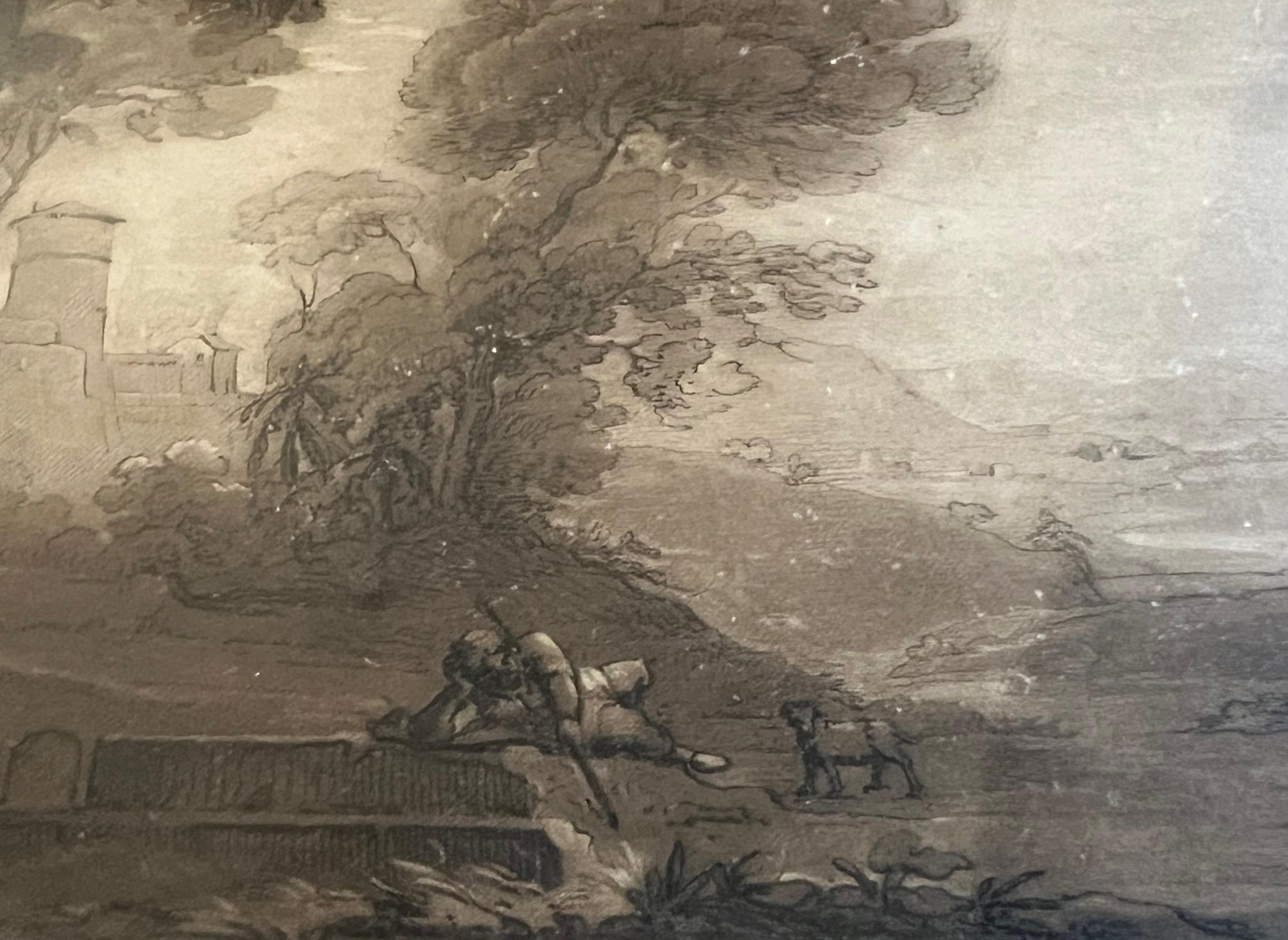 Early 19th Century Sepia Mezzotint Engravings of Works of Claude Lorraine- Set o For Sale 6