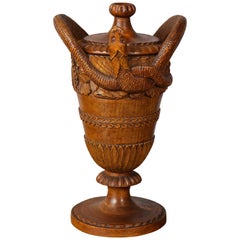 Early 19th Century Serpent Handled Treen Urn