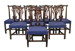 Early 19th century set of 10 Chippendale design dining chairs