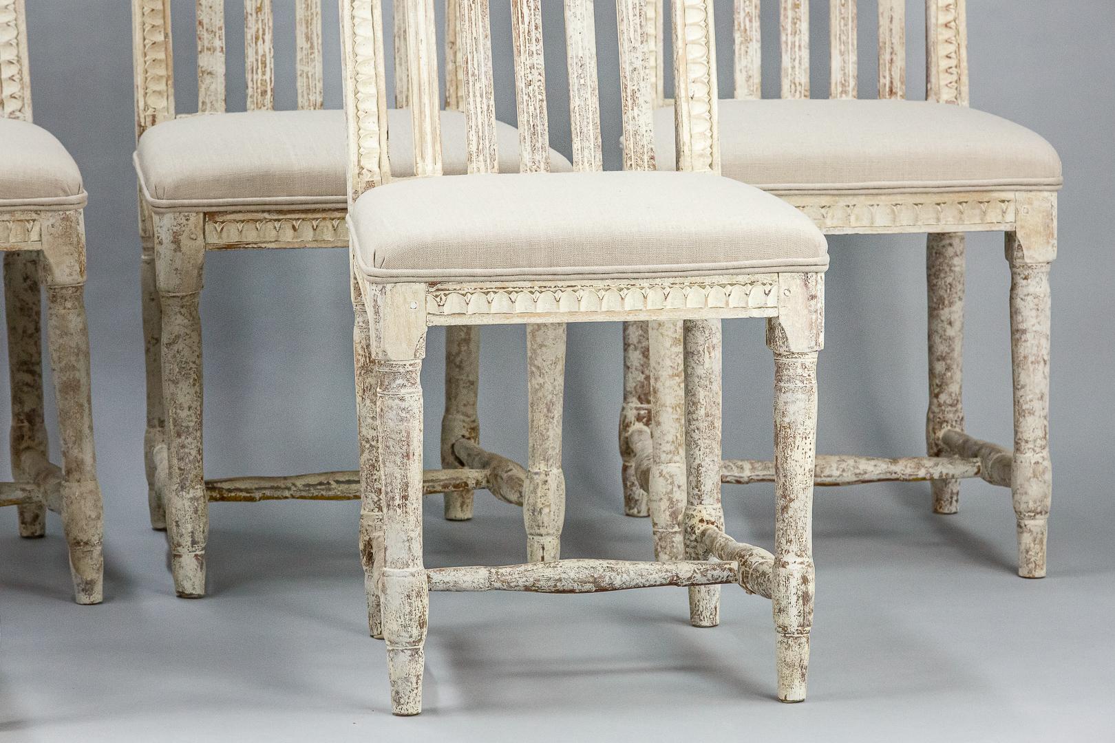Early 19th Century Set of 6 Early 19th Century Swedish Dining Chairs 2