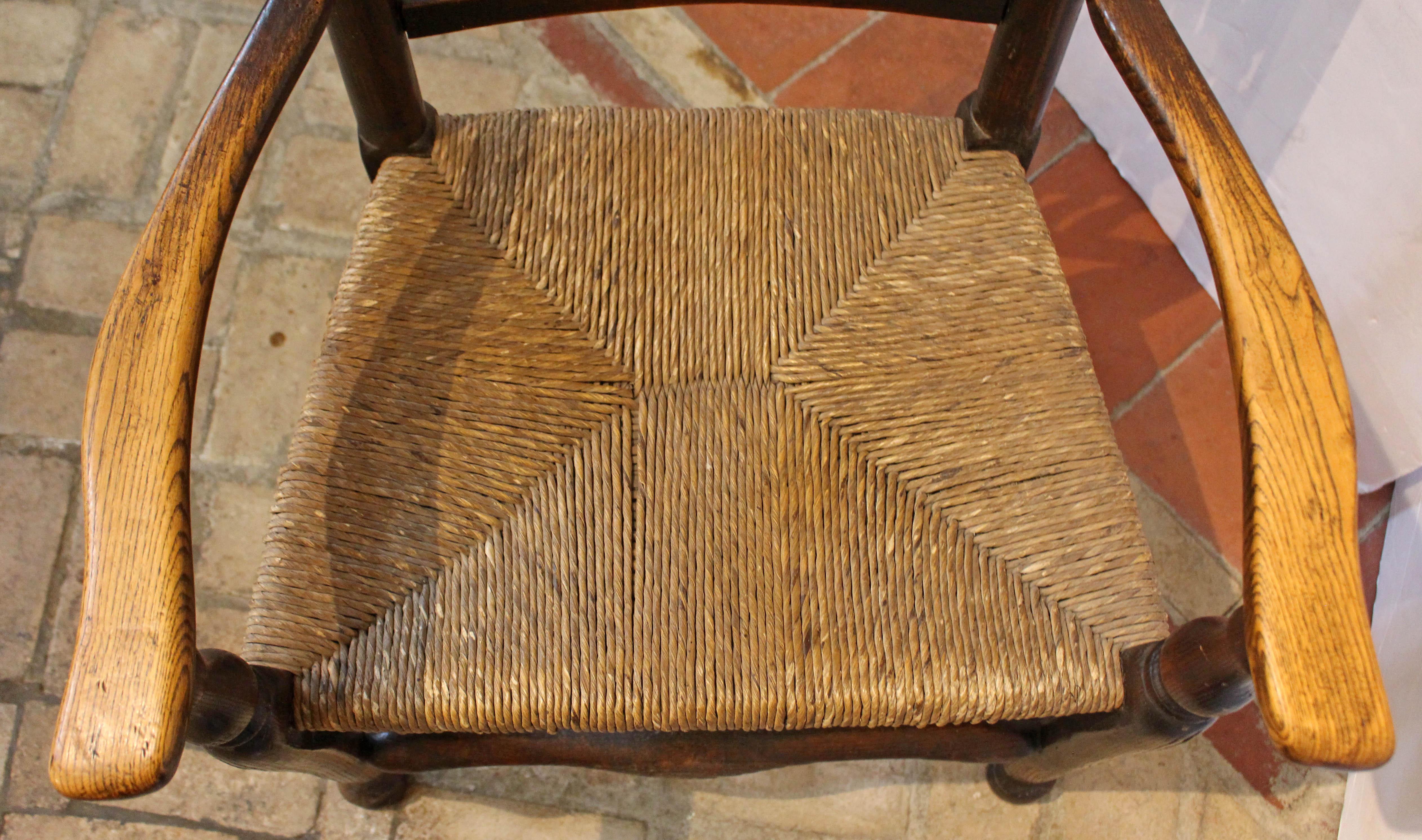 Juego de 8 sillas de comedor Lancashire de principios del siglo XIX Ceniza en venta