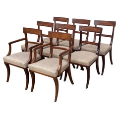 Early 19th Century Set of 8 Regency Period Mahogany Dining Room Chairs Antique Early 19th Century Set of 8 Regency Period Mahogany Dining Room Chairs