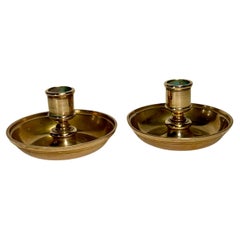 Early 19th Century Set of Brass Travel Candlesticks Chamber-stands
