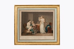 Early 19th Century Set of Four French Colourful Mezzotints