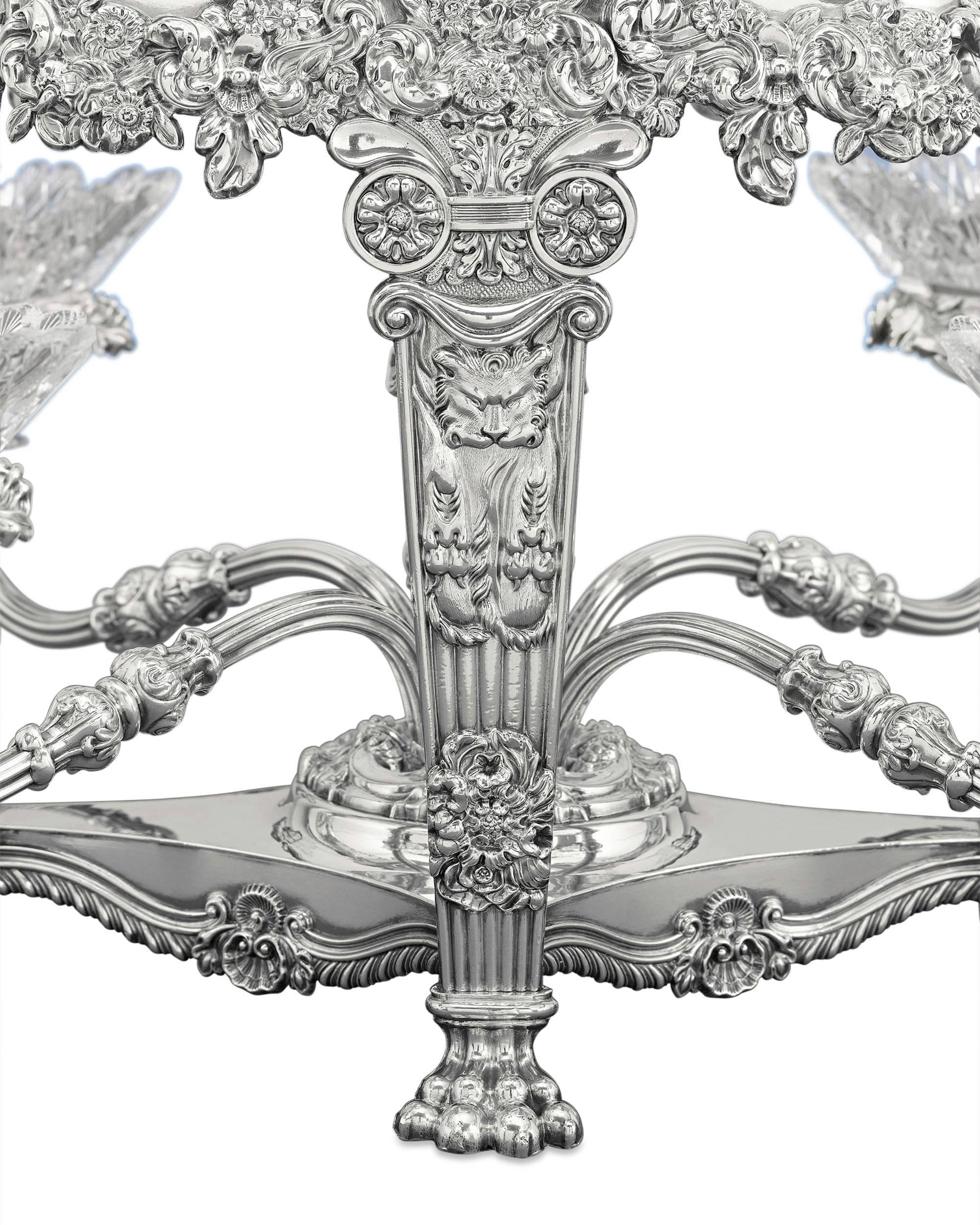 English Early 19th Century Sheffield Silver Plate Epergne  