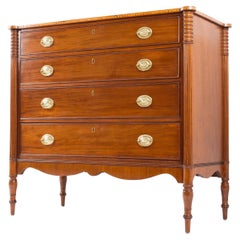 Early 19th Century Sheraton Mahogany Four Drawer Chest