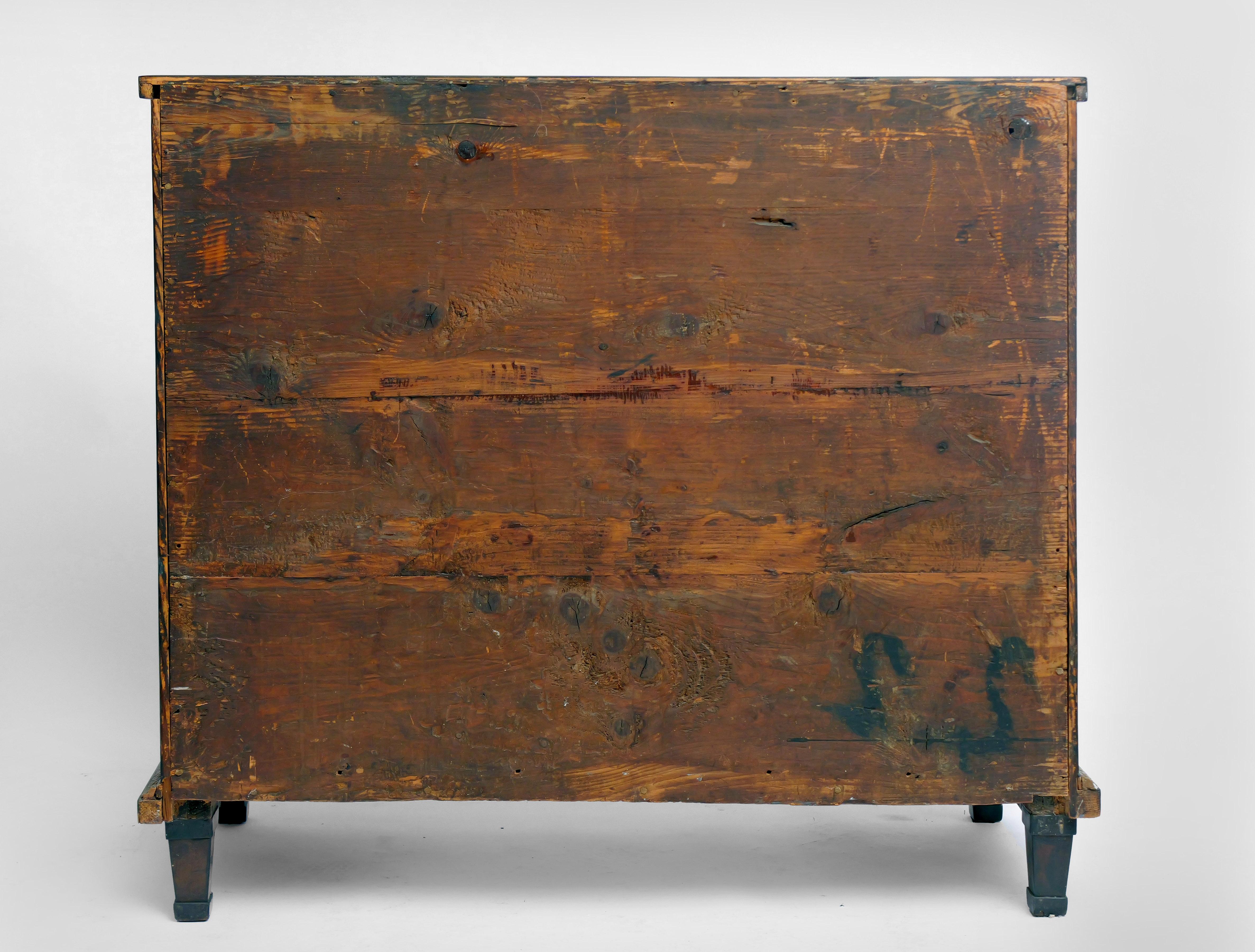 Early 19th Century Sideboard from Vienna, Ebonized, 3 Egyptian Herms, Danhauser In Good Condition For Sale In Dresden, DE