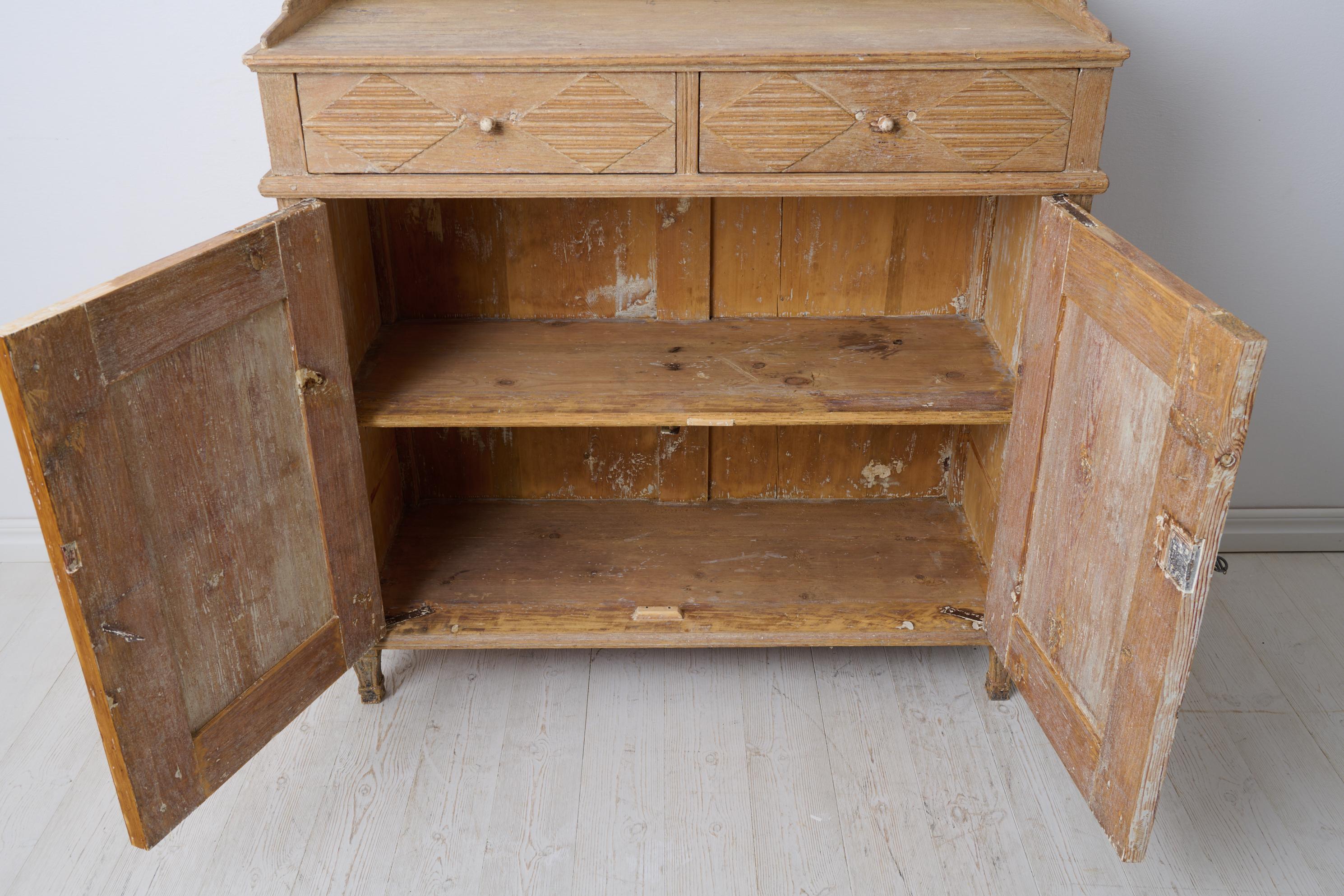 Early 19th Century Sideboard in Gustavian Style from Sweden with Rustic Patina For Sale 5