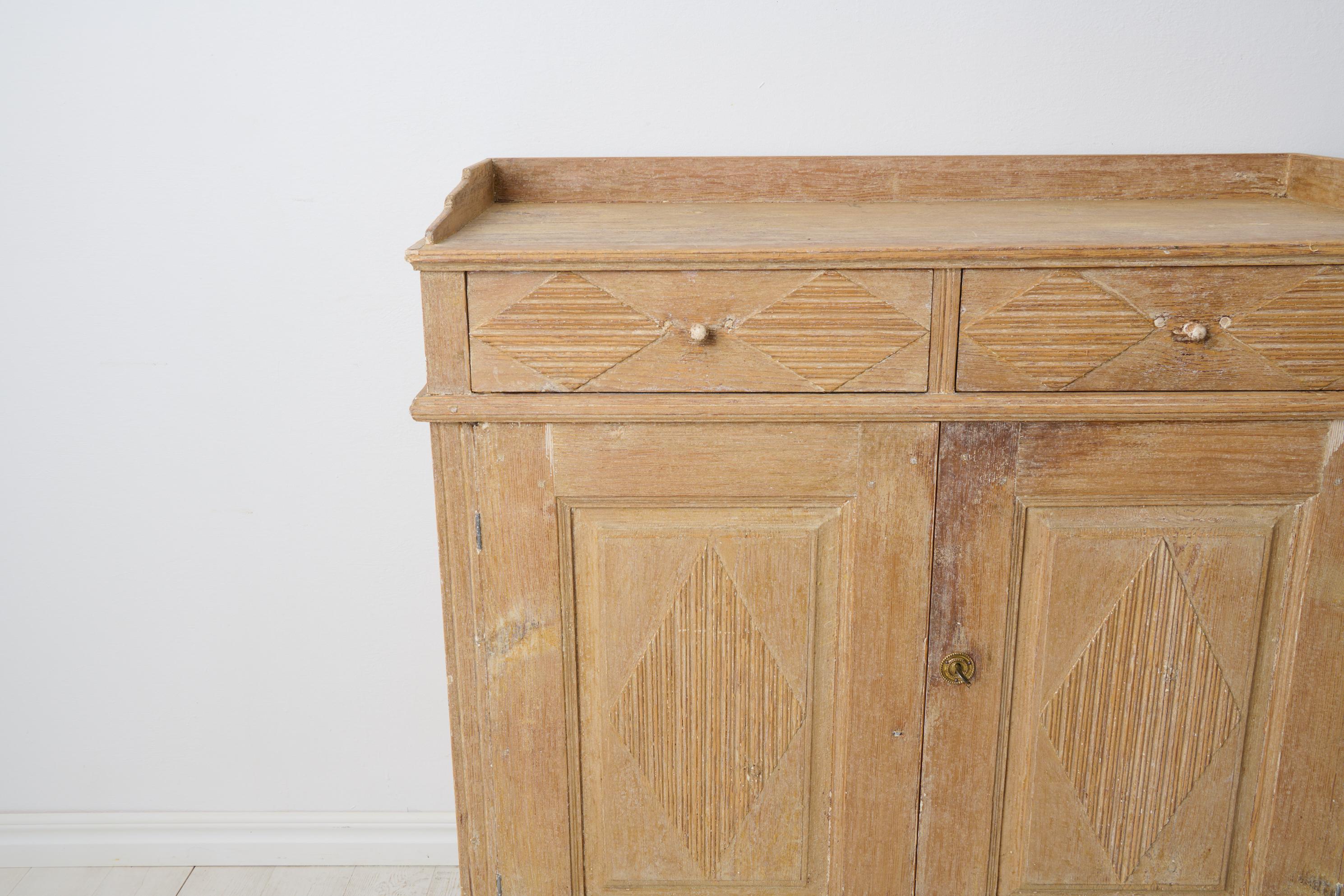 Early 19th Century Sideboard in Gustavian Style from Sweden with Rustic Patina For Sale 6