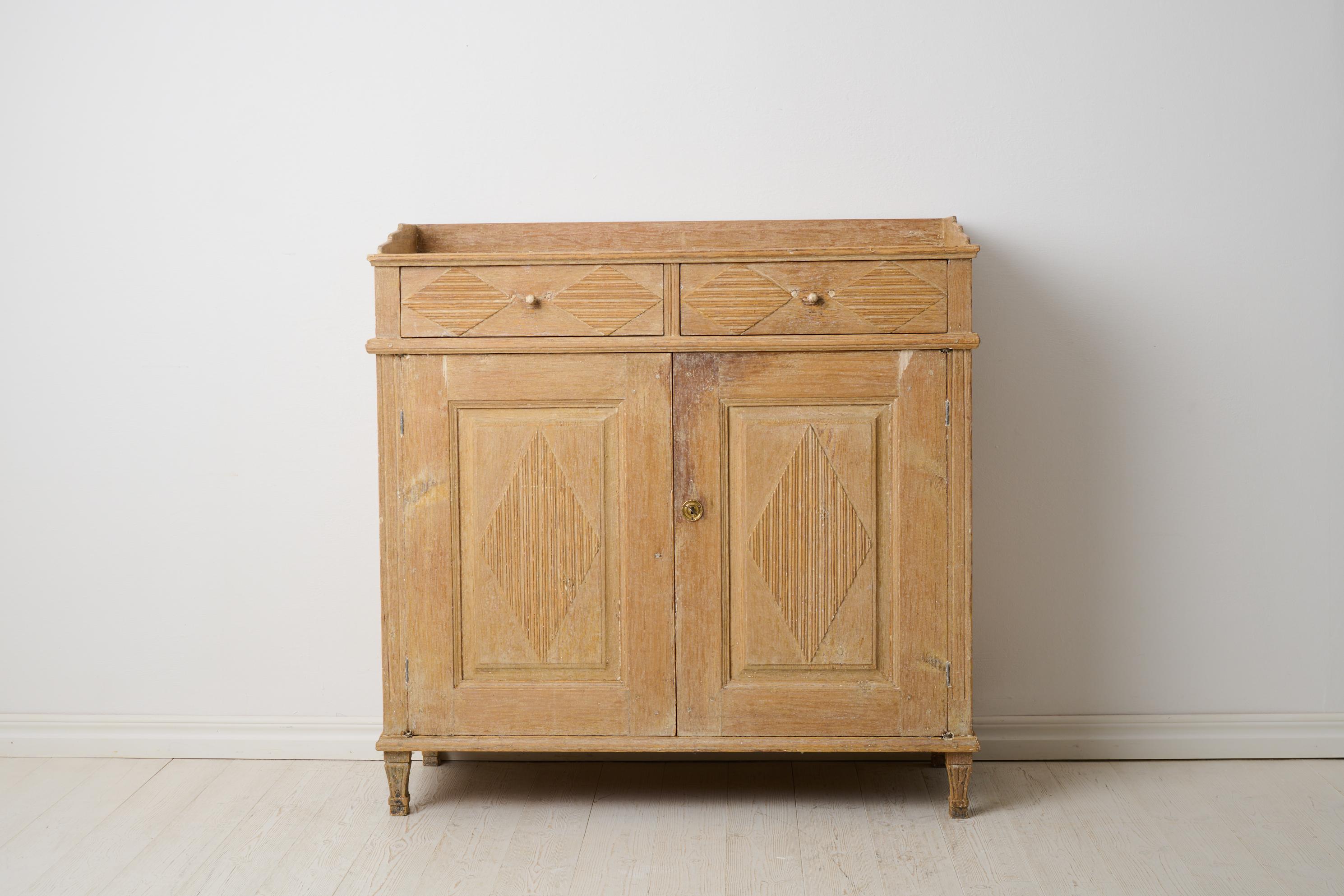 Swedish Early 19th Century Sideboard in Gustavian Style from Sweden with Rustic Patina For Sale