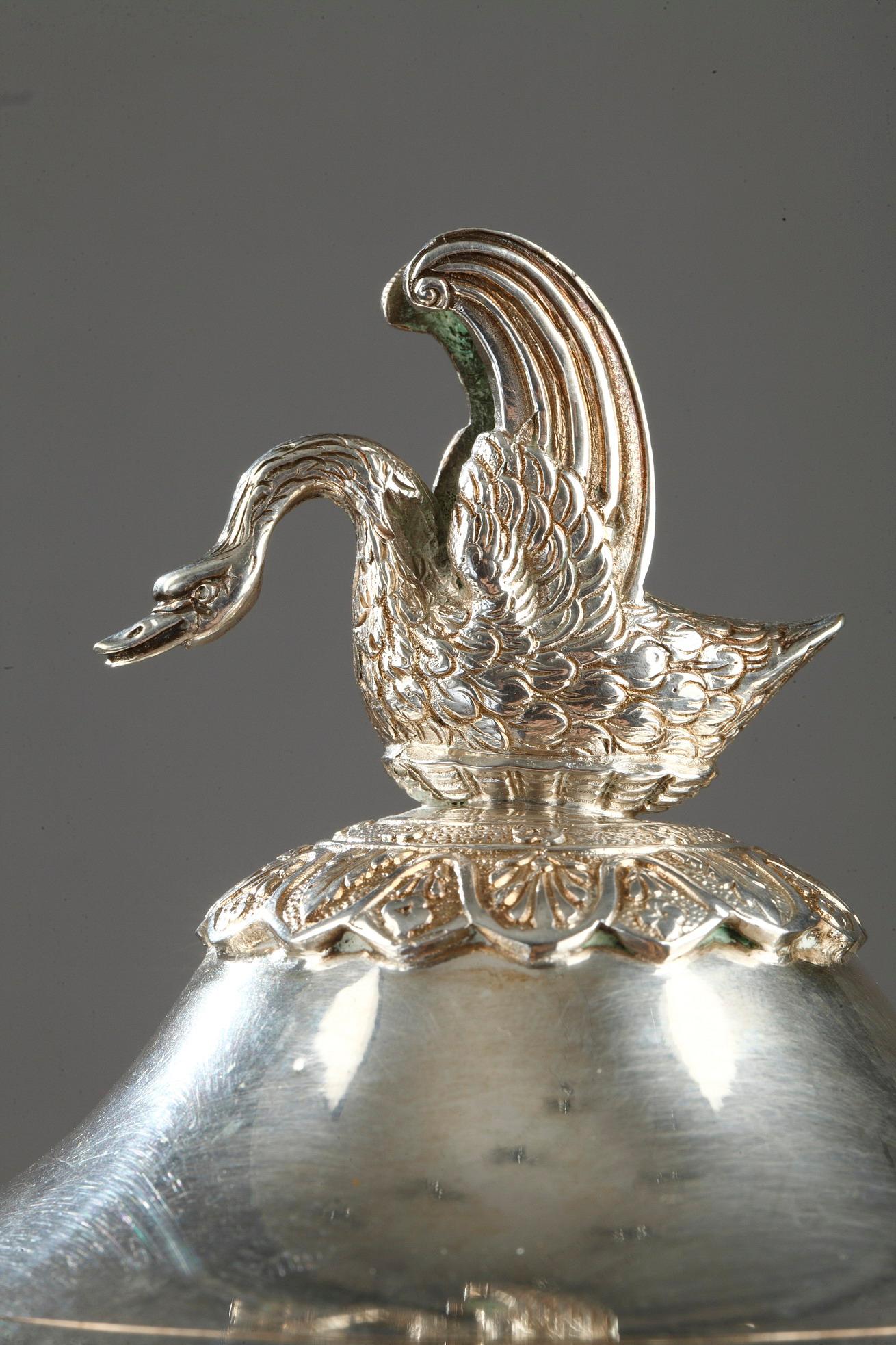 Early 19th Century Silver and Crystal Candy Dish 1