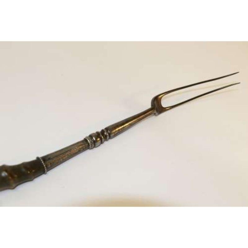 Early 19th Century Silver and Horn Mounted Roasting Fork, circa 1830 For Sale 3