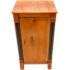 Antique Early 19th Century Small Cherry Nightstand or Pillar Cabinet