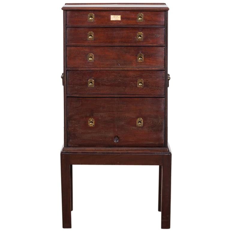 Early 19th Century Small Mahogany Chest on Stand