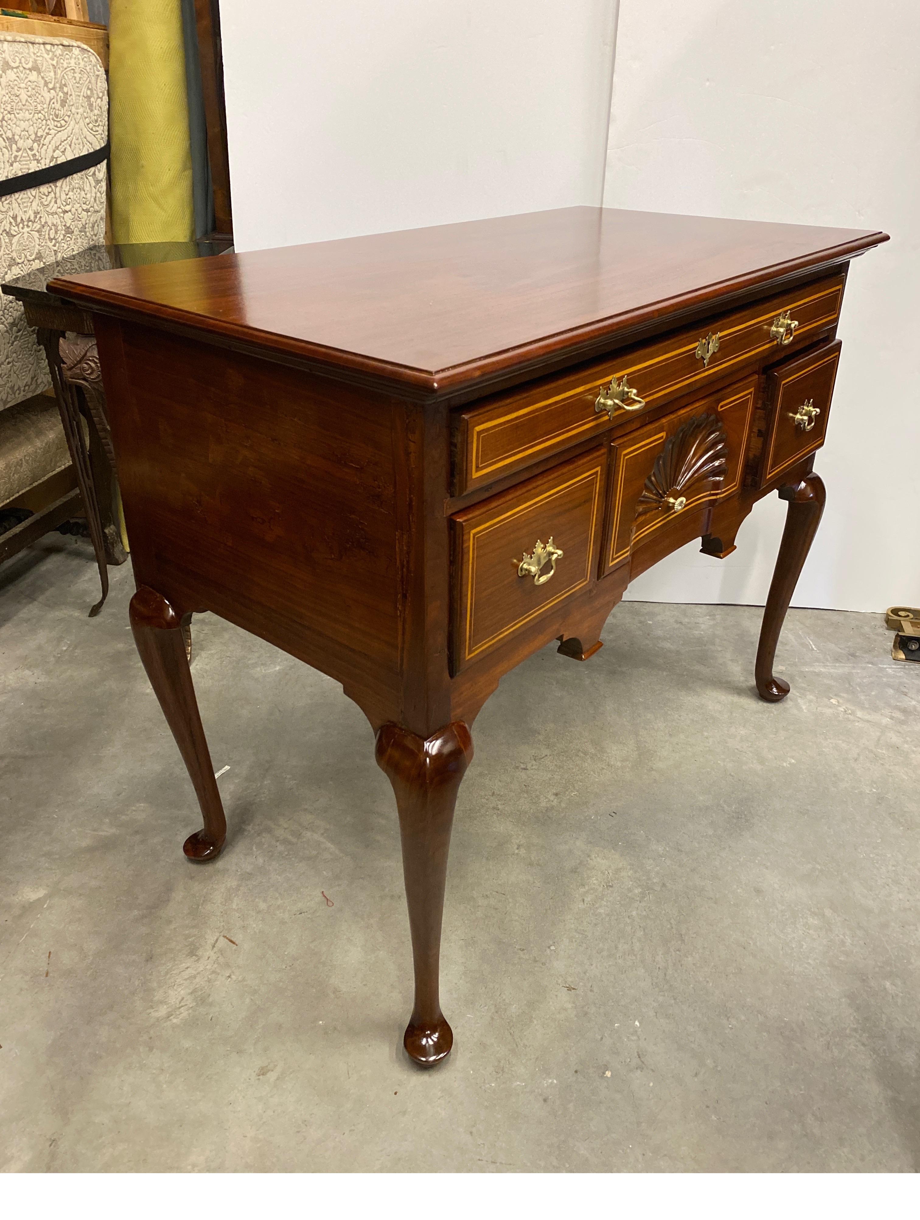 Early 19th Century Solid Cherry Inlaid Lowboy, Circa 1800 For Sale 9