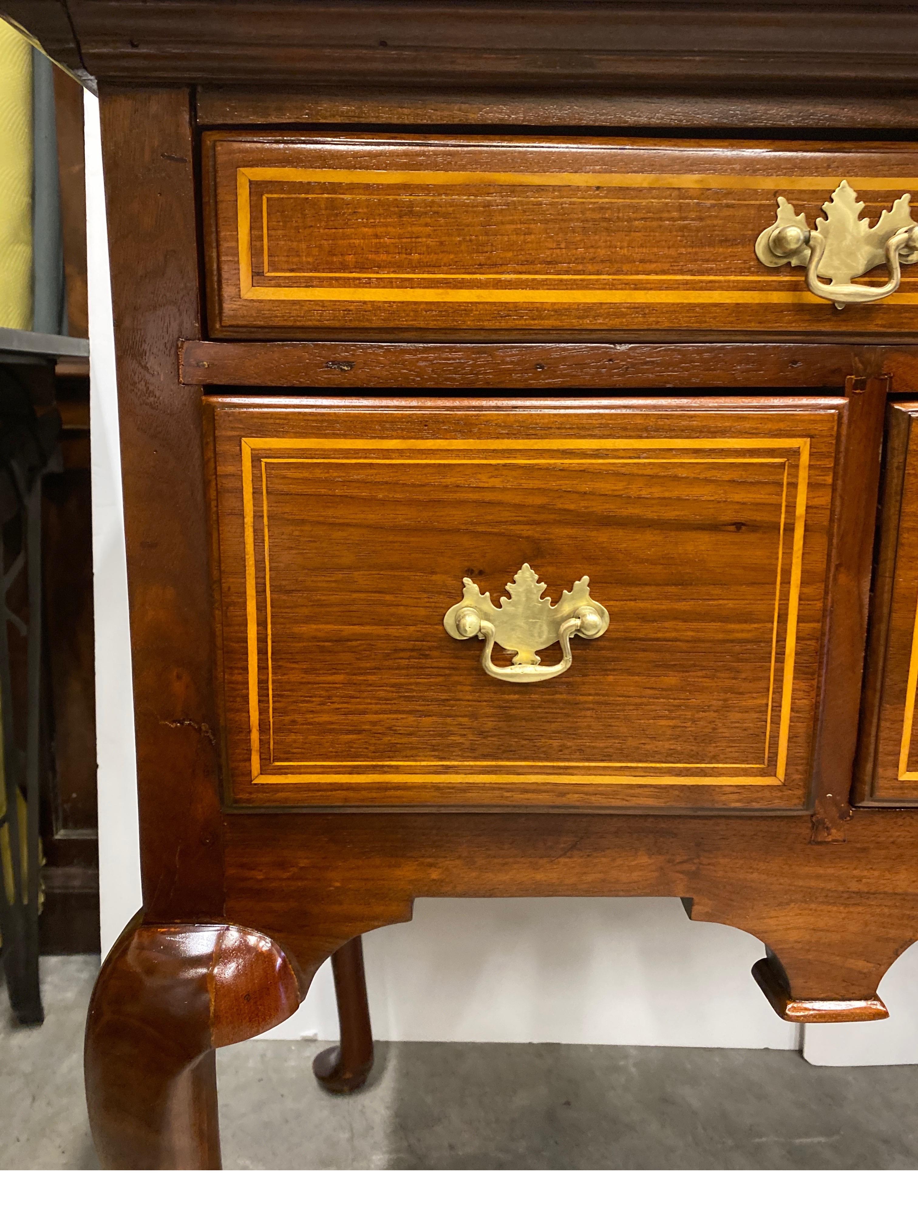 Early 19th Century Solid Cherry Inlaid Lowboy, Circa 1800 For Sale 1