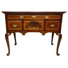 Early 19th Century Solid Cherry Inlaid Lowboy, Circa 1800