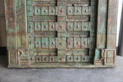 Early 19th Century Solid Teak Wood Highly Carved Entry Doors of a Village Temple