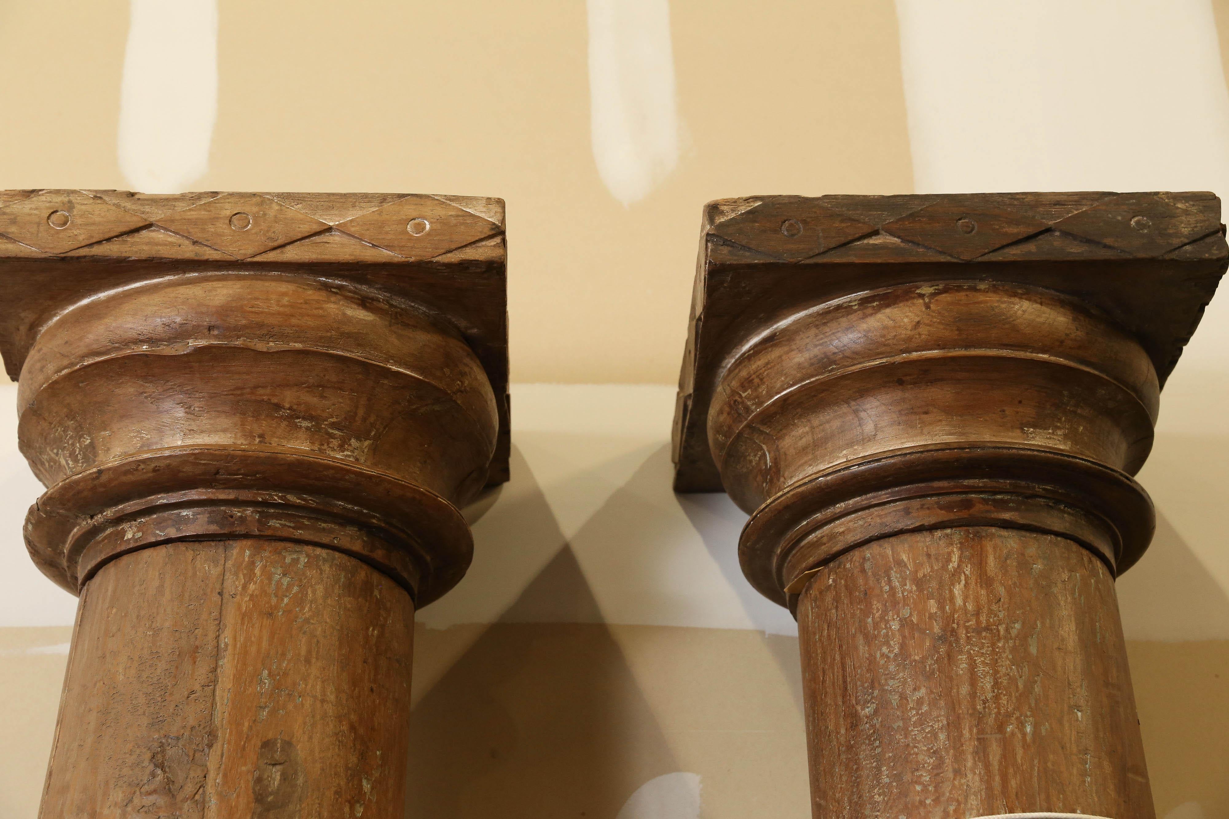 How these columns were made to such great degree of perfection when wood shaping machineries were not there is a testimony to the skills of the artisans who made these columns. These Corinthian style columns were copy of the original columns from