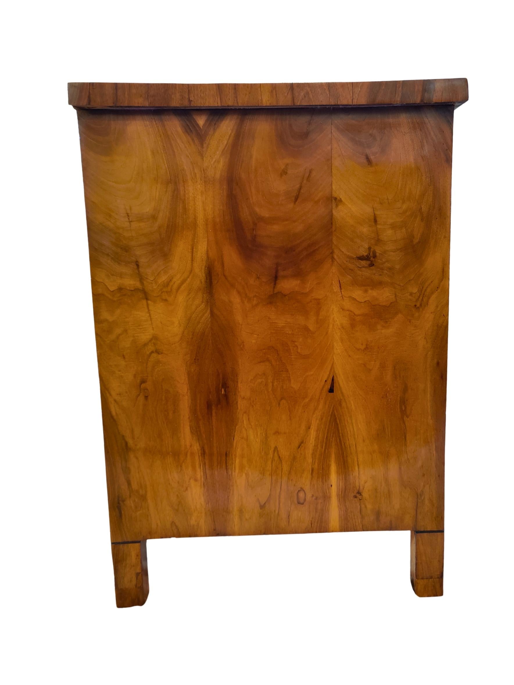 Early 19th Century South German Biedermeier Chest of Drawers in Walnut For Sale 1