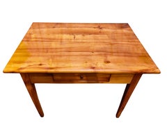 Early 19th Century South German Cherrywood Table with Single Drawer