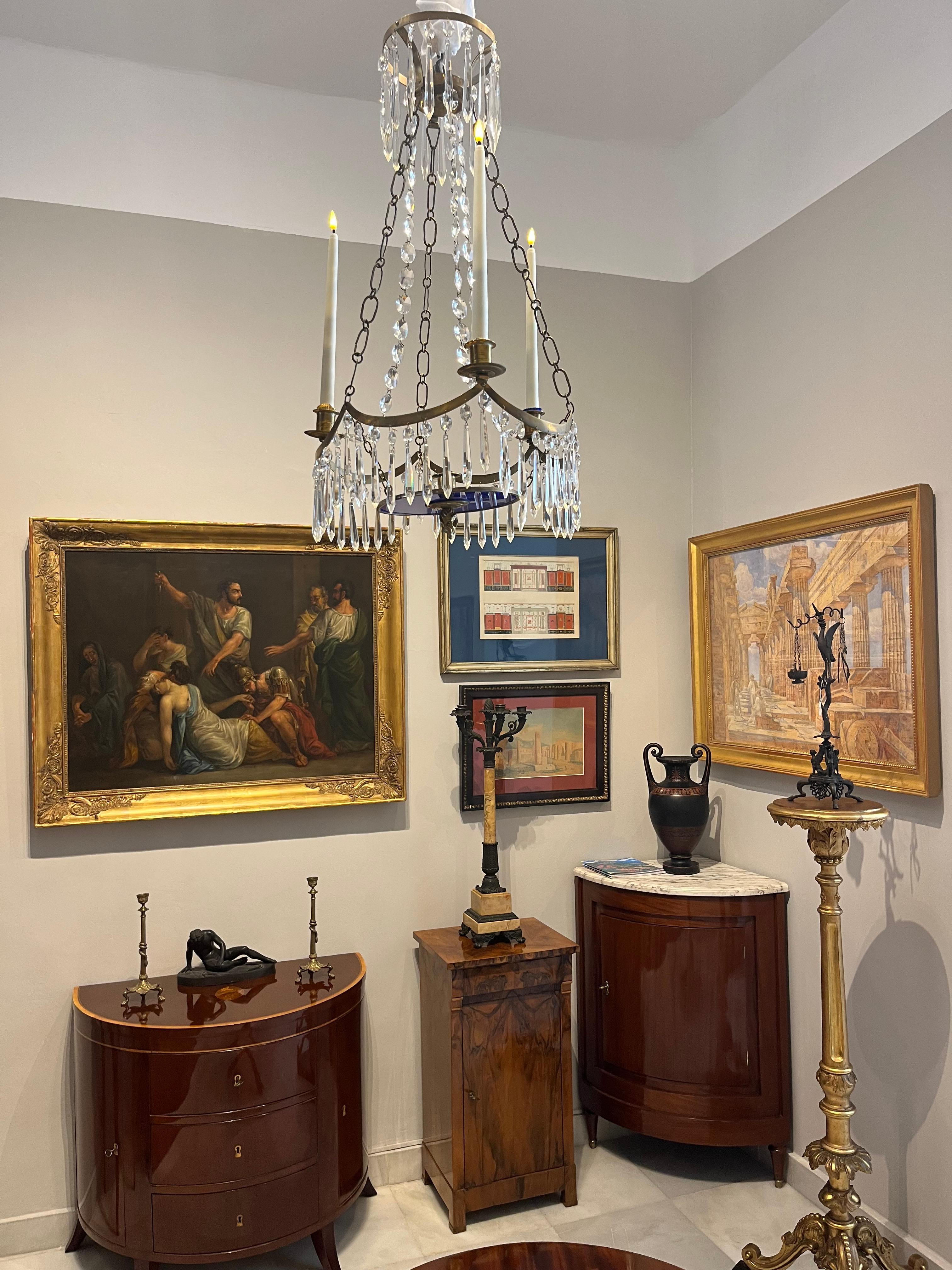 Table de chevet en noyer Biedermeier du début du 19e siècle, Allemagne du Sud en vente 2