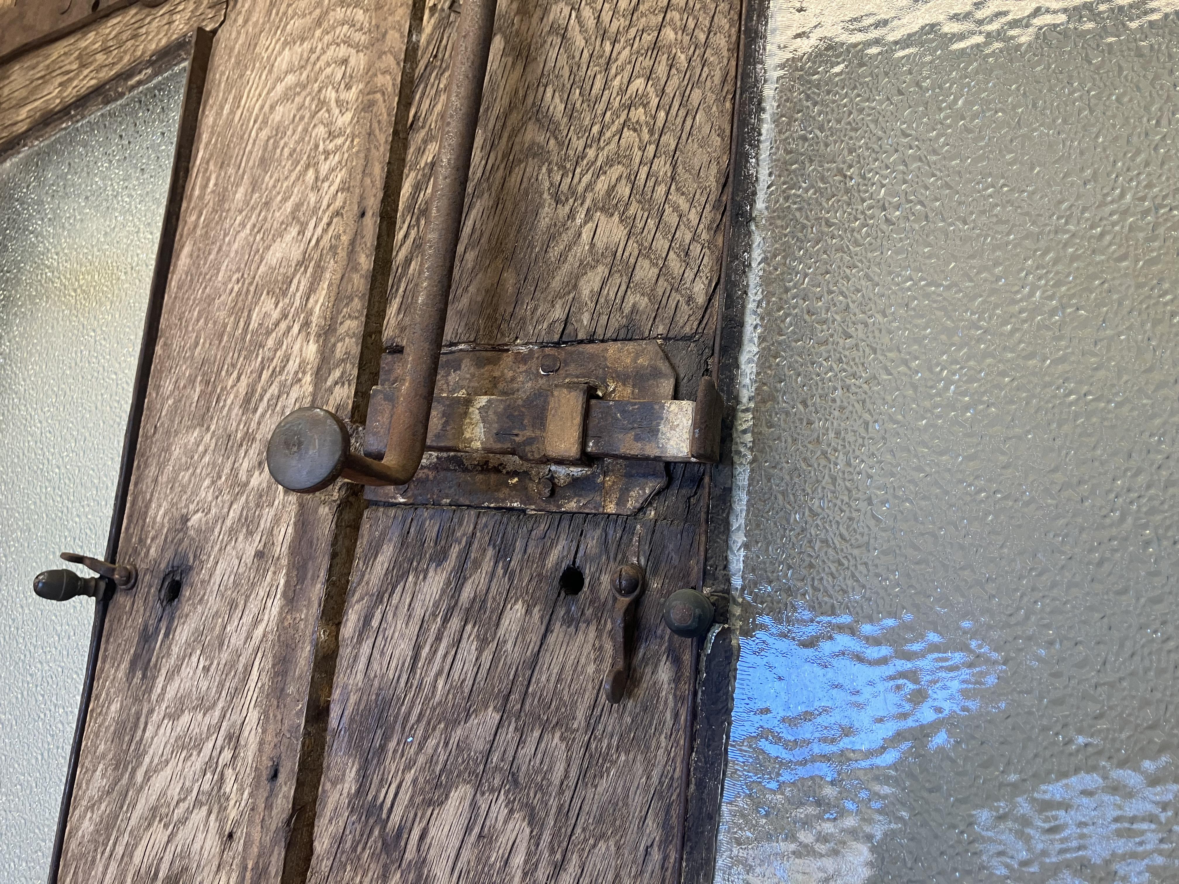Brass Early 19th Century Spanish American Front Entrance Double Doors