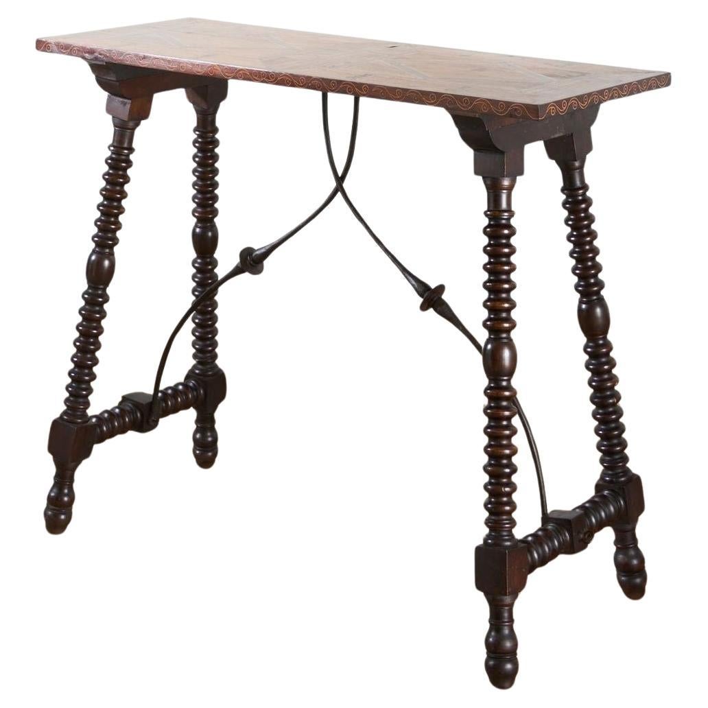 Early 19th Century Spanish rosewood and walnut console table