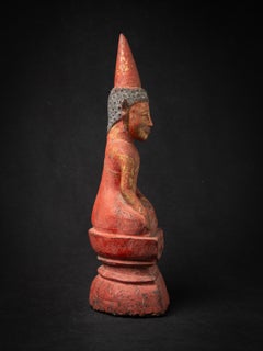 Early 19th century Special antique wooden Laos Buddha statue from Laos
