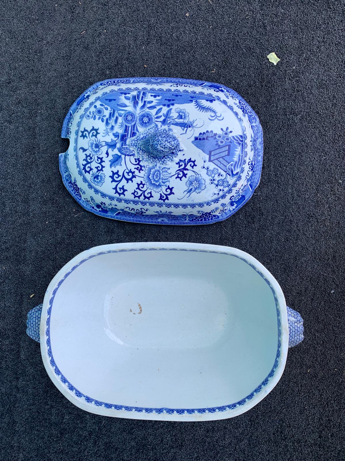 Early 19th Century Spode Blue and White Tureen 6