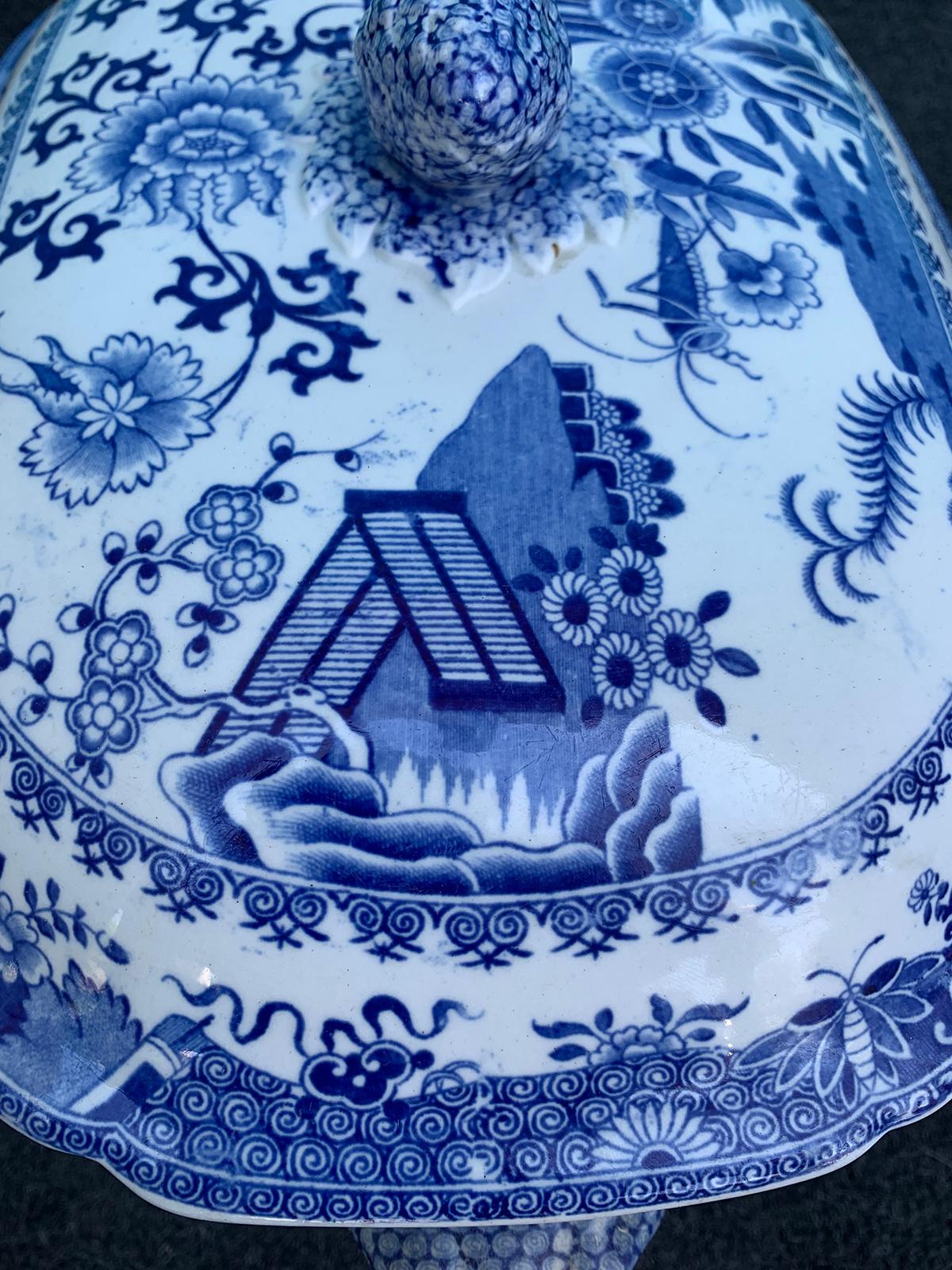 Early 19th Century Spode Blue and White Tureen 4