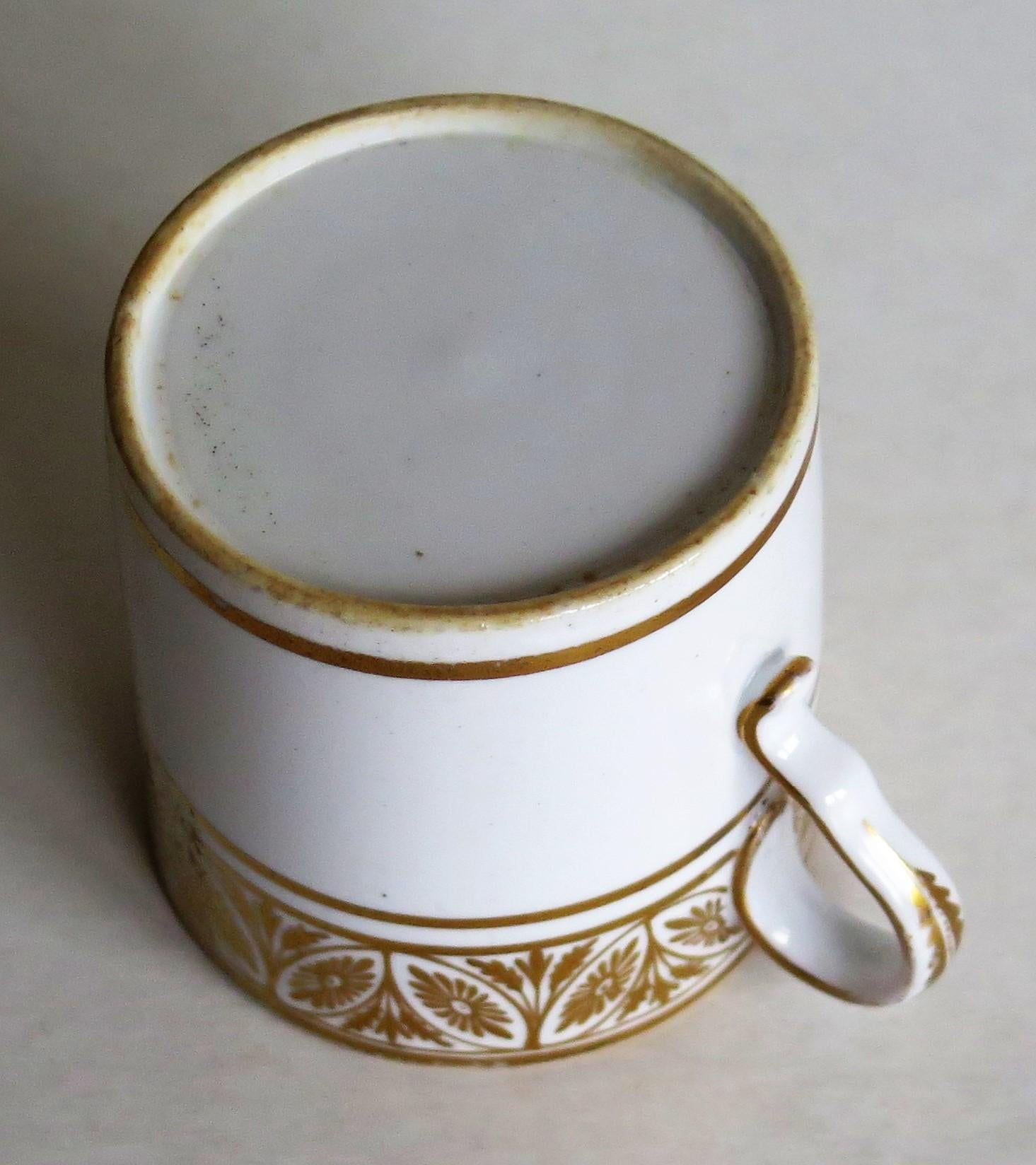 Canne à café Spode en porcelaine du début du 19e siècle, motif doré à la main, vers 1810 en vente 3