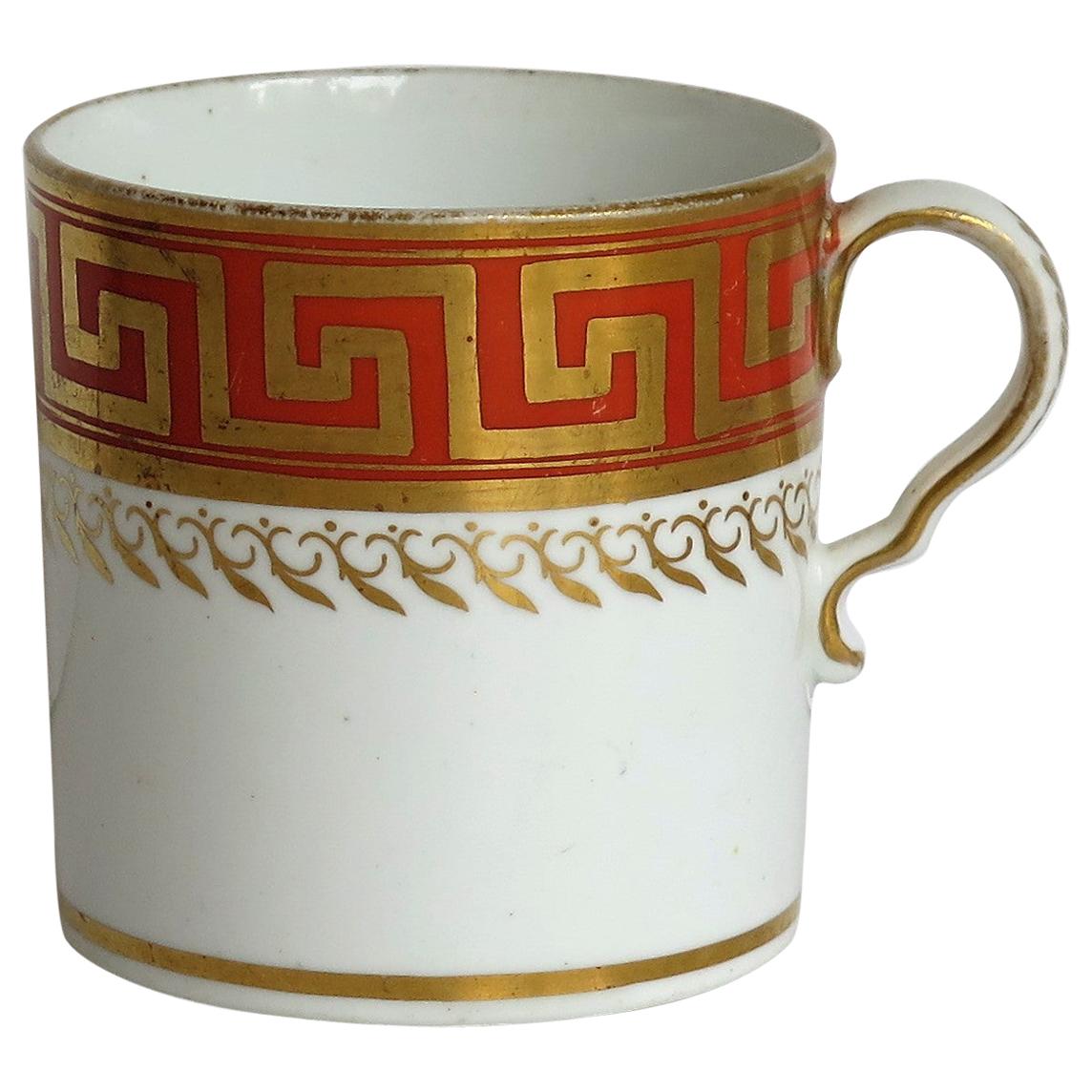 Early 19th Century Spode Porcelain Coffee Can Greek Key Pattern 806, circa 1810