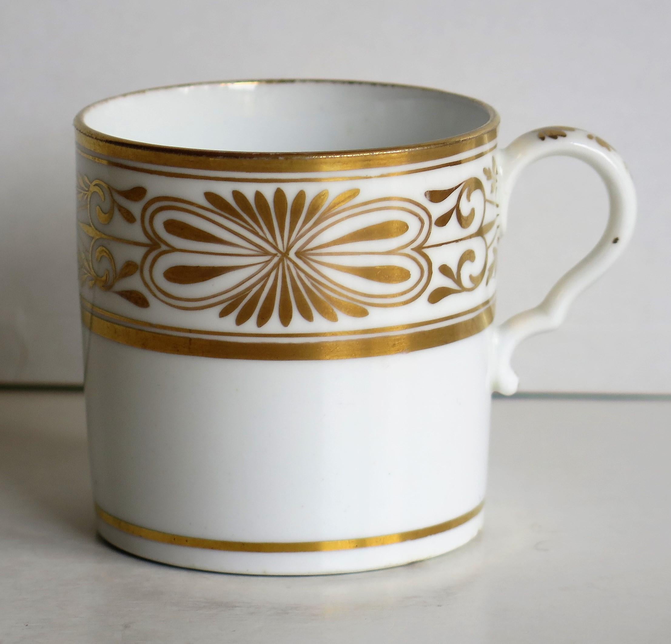 Regency Boîte à café en porcelaine Spode du début du 19e siècle, motif 1099 doré à la main, vers 1810 en vente