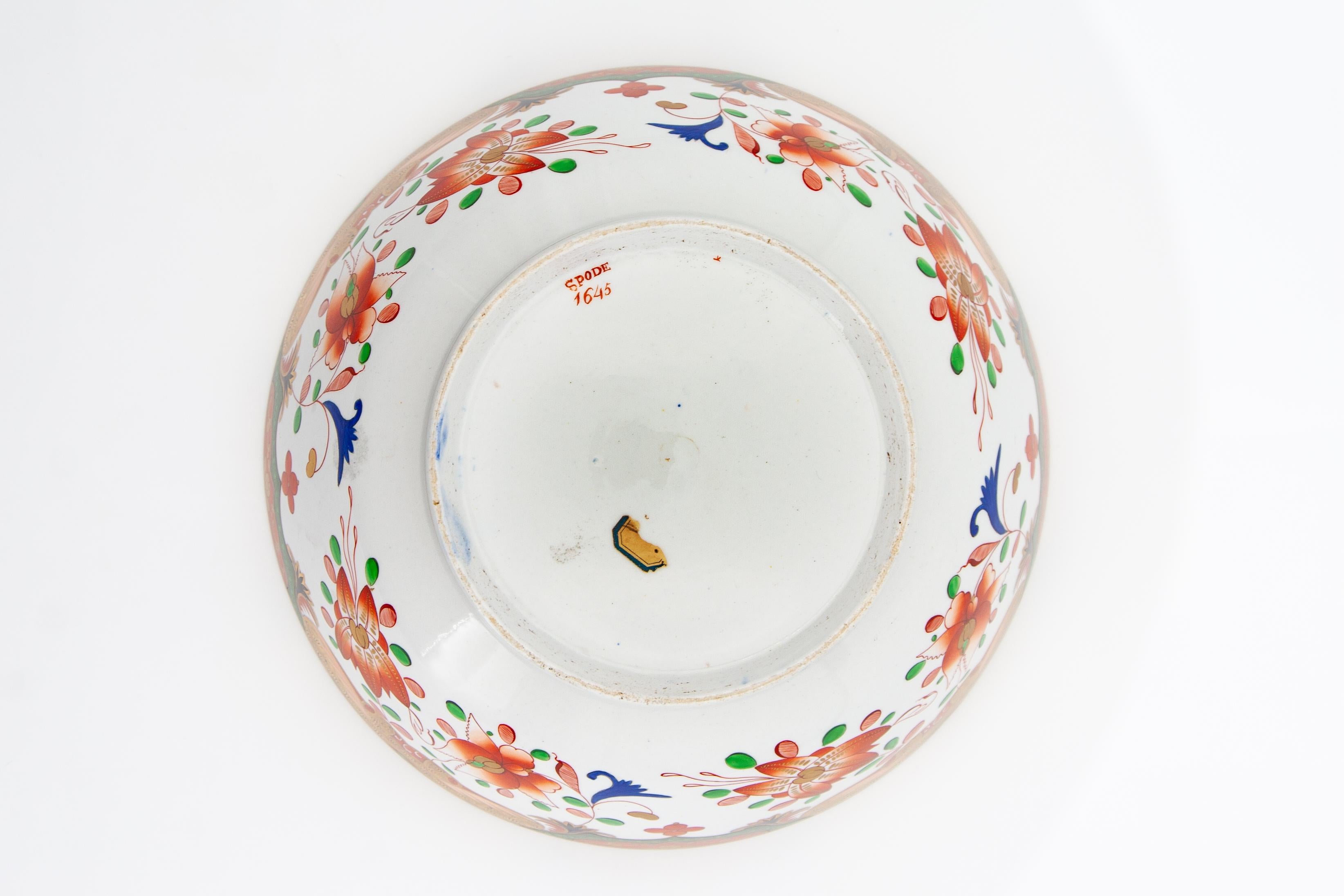 Early 19th Century Spode Porcelain Regency Punch Bowl 1