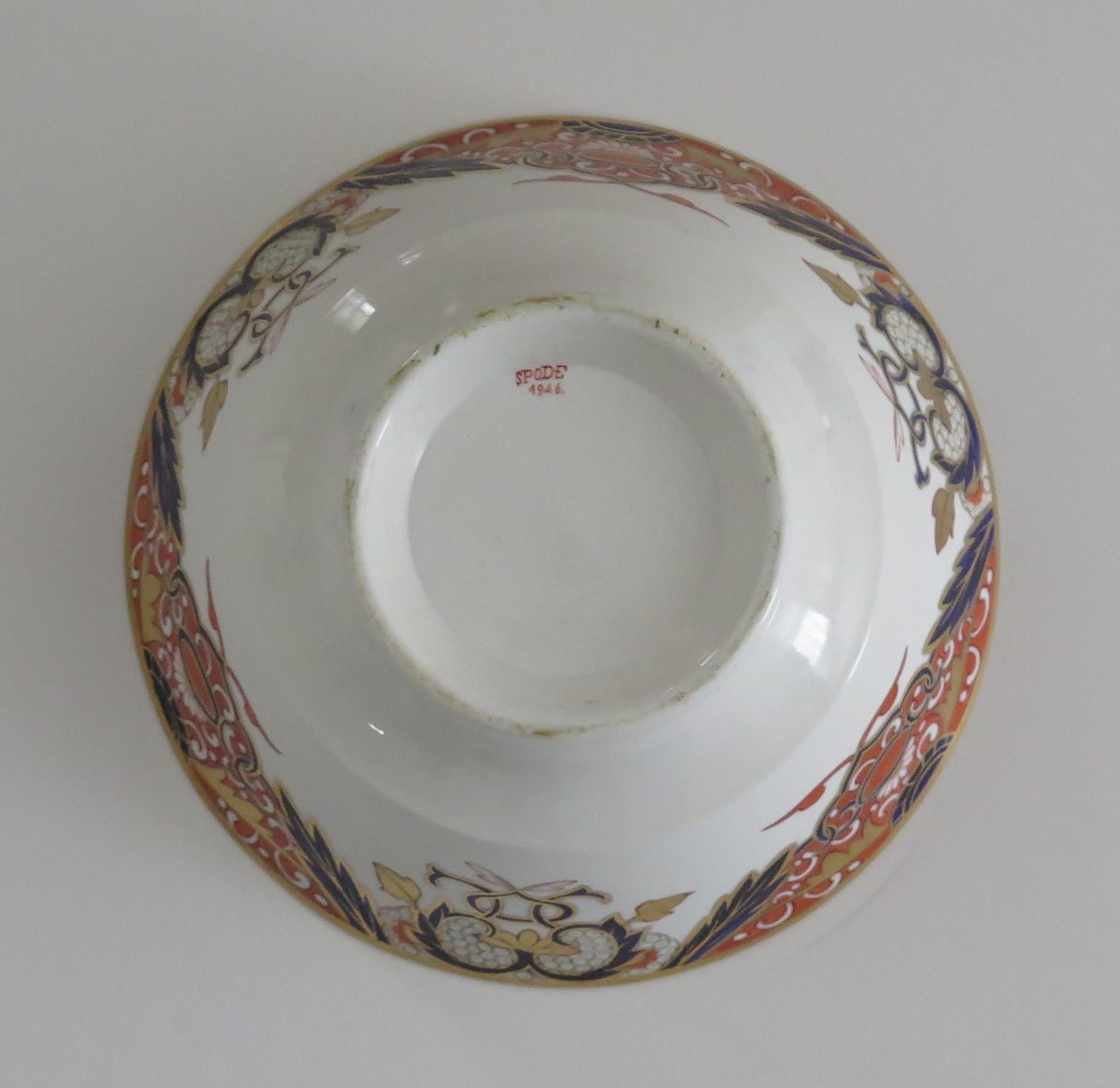 Early 19th Century Spode Porcelain Slop Bowl in Japan Ptn 1946, circa 1810 For Sale 5