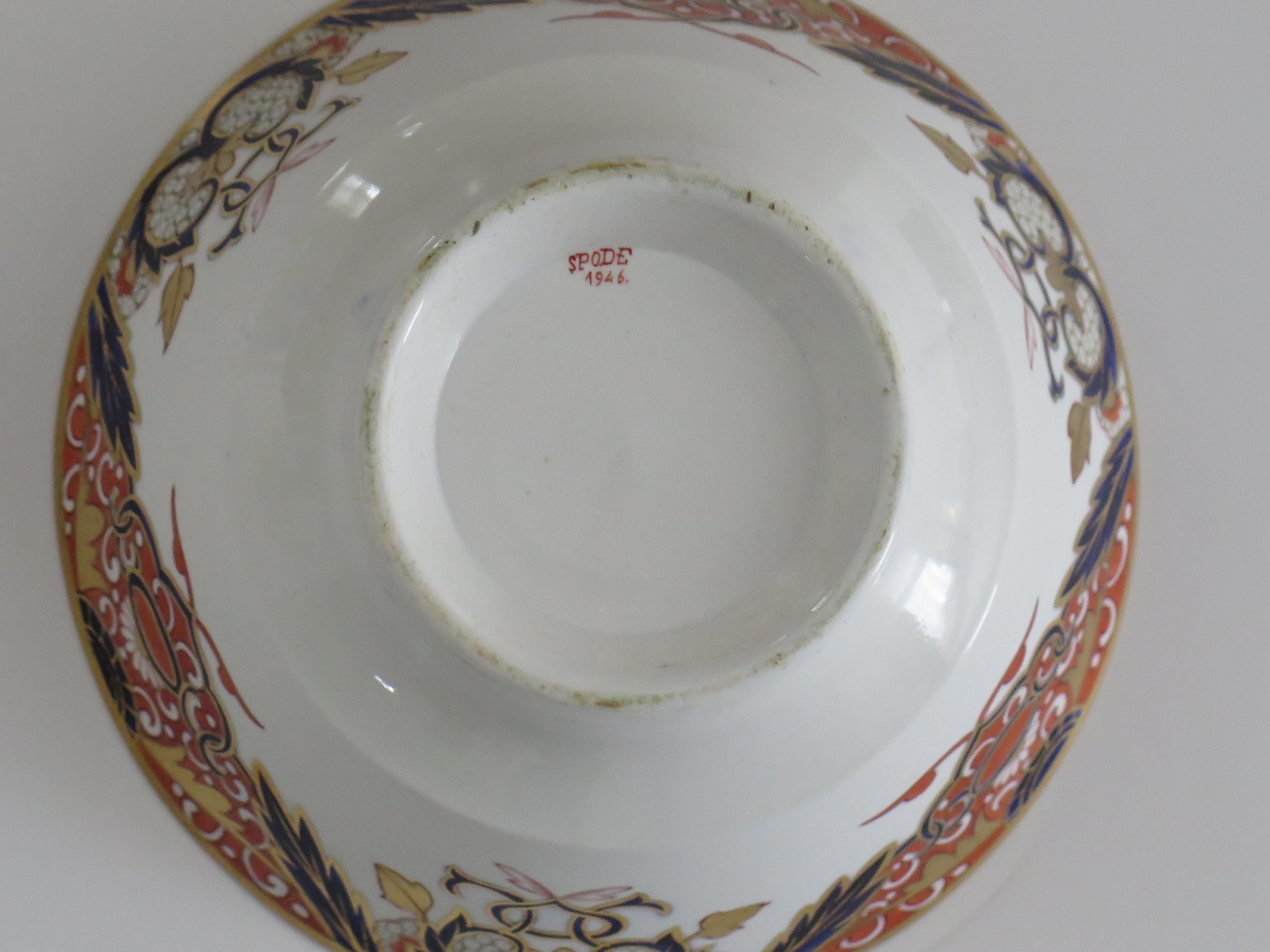 Early 19th Century Spode Porcelain Slop Bowl in Japan Ptn 1946, circa 1810 For Sale 6