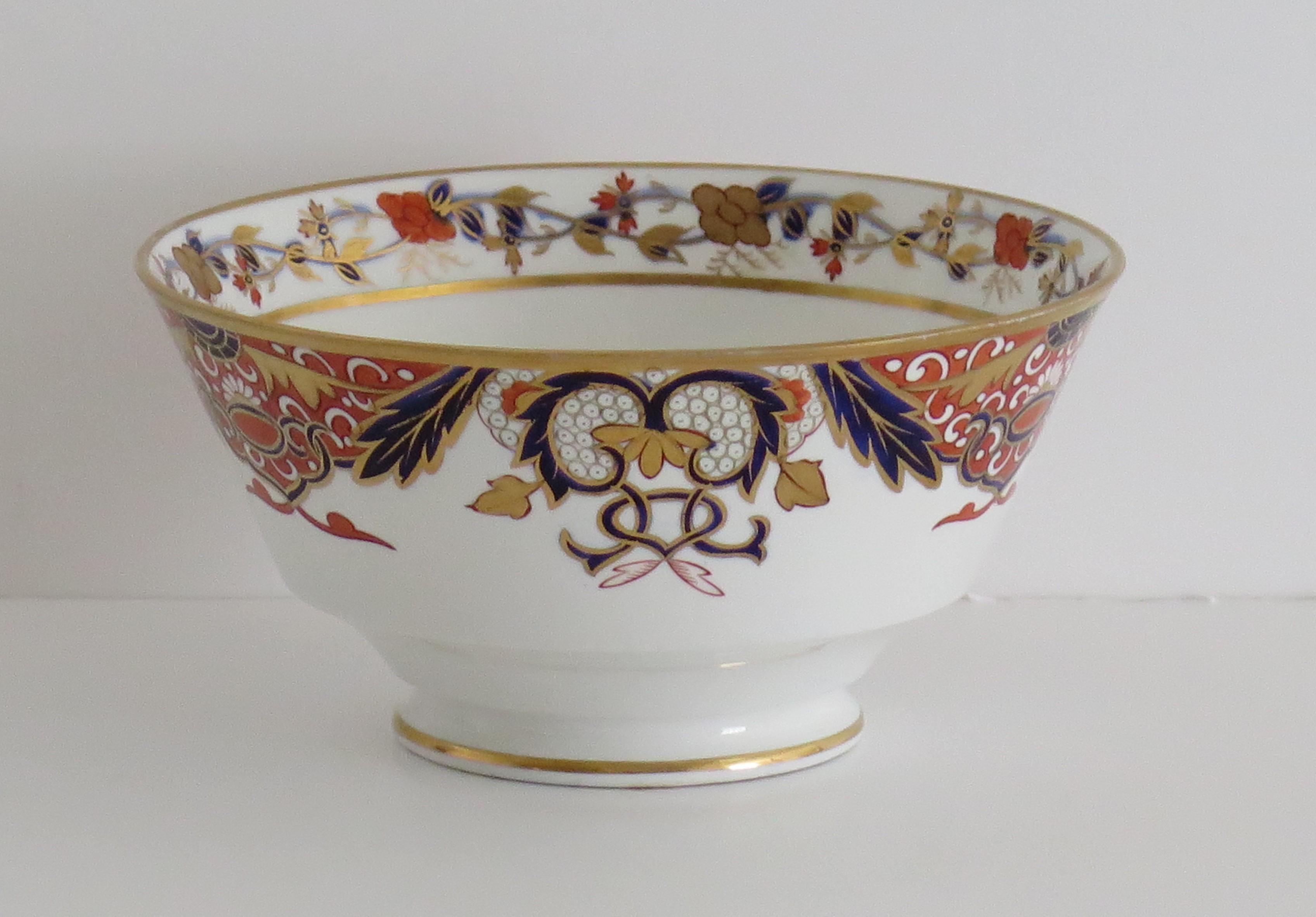 George III Early 19th Century Spode Porcelain Slop Bowl in Japan Ptn 1946, circa 1810 For Sale