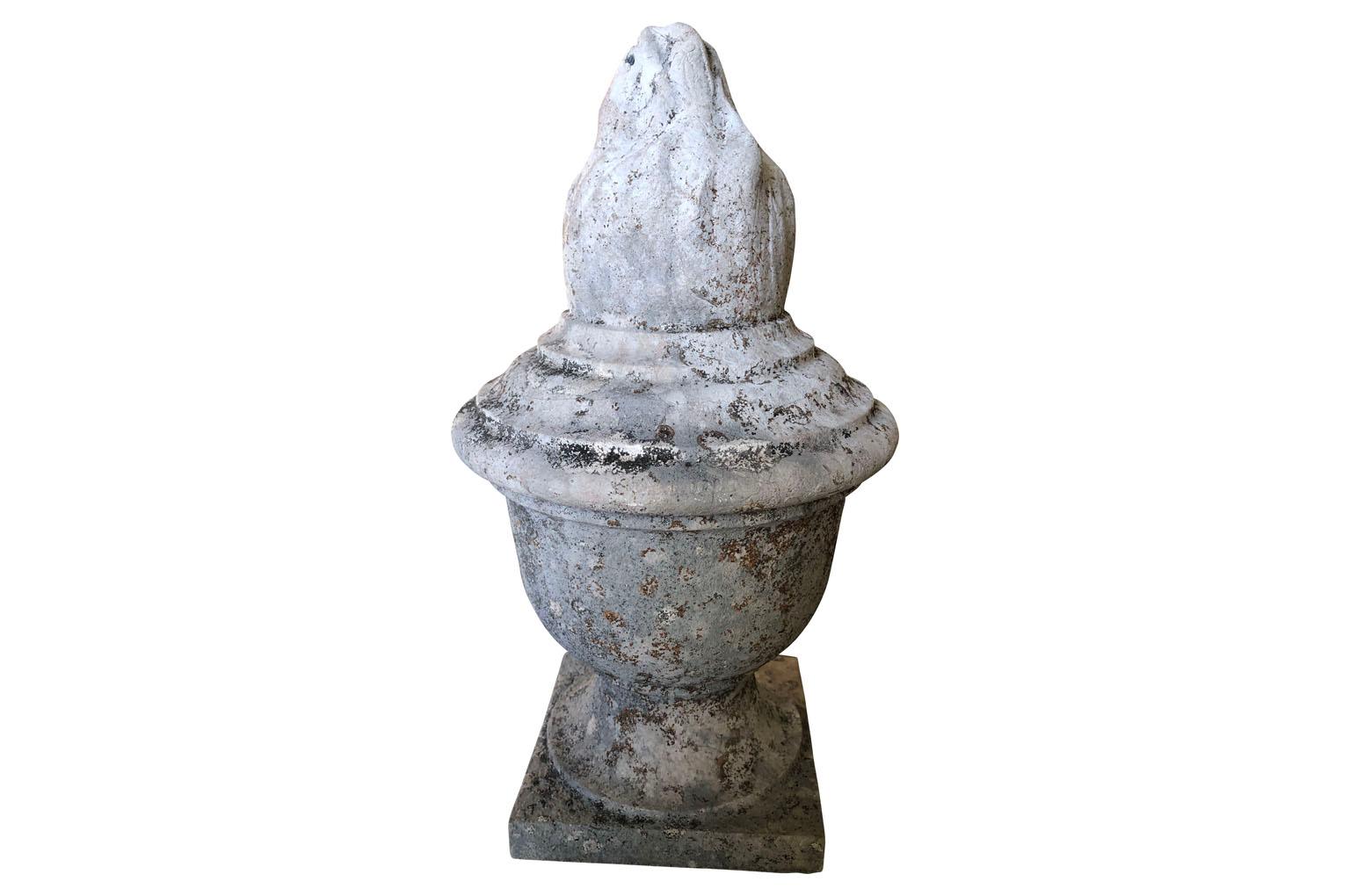 Early 19th Century Stone Flame Finial Statues 1