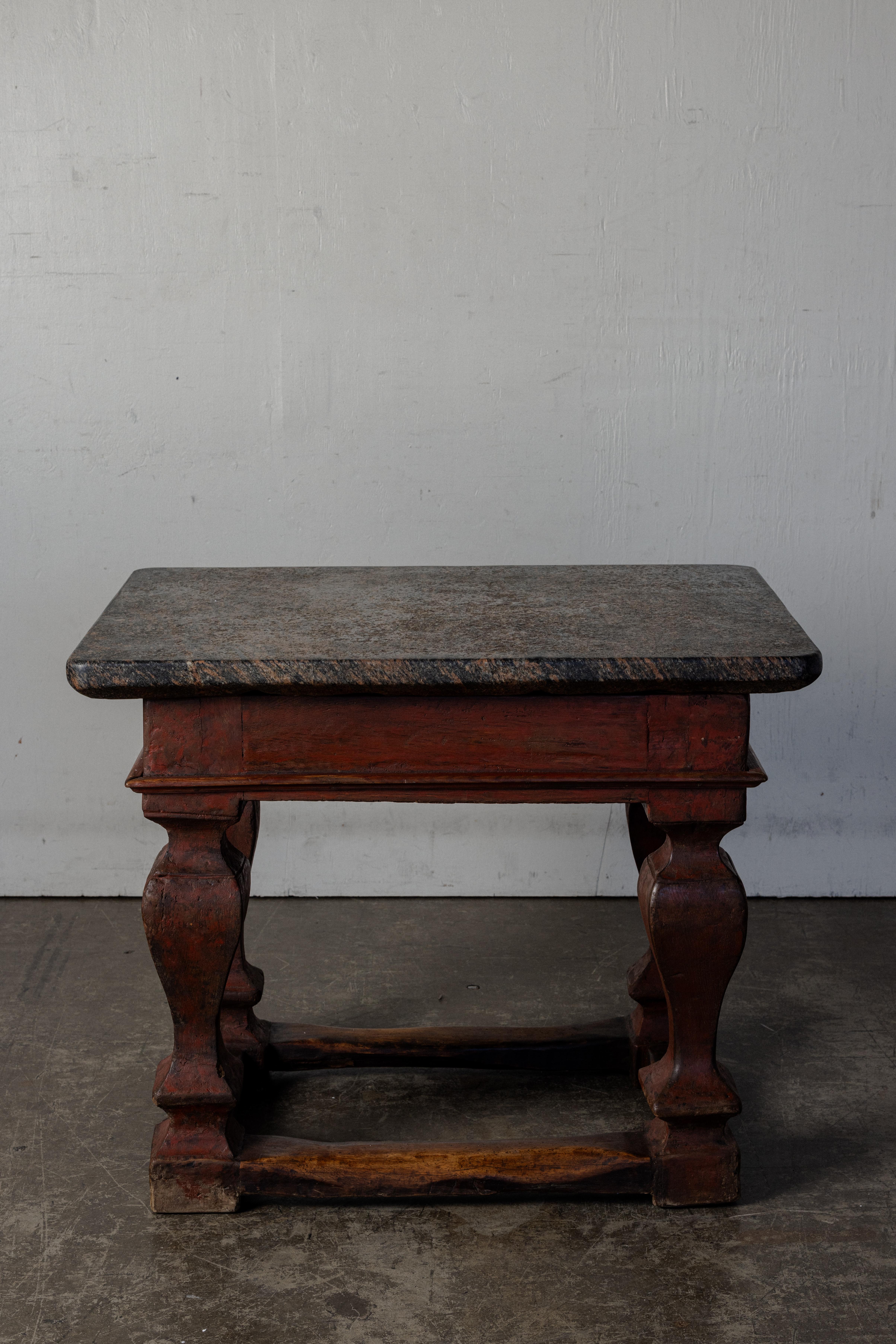 Stonetop Pedestal Table, Early 19th Century, France

H 32