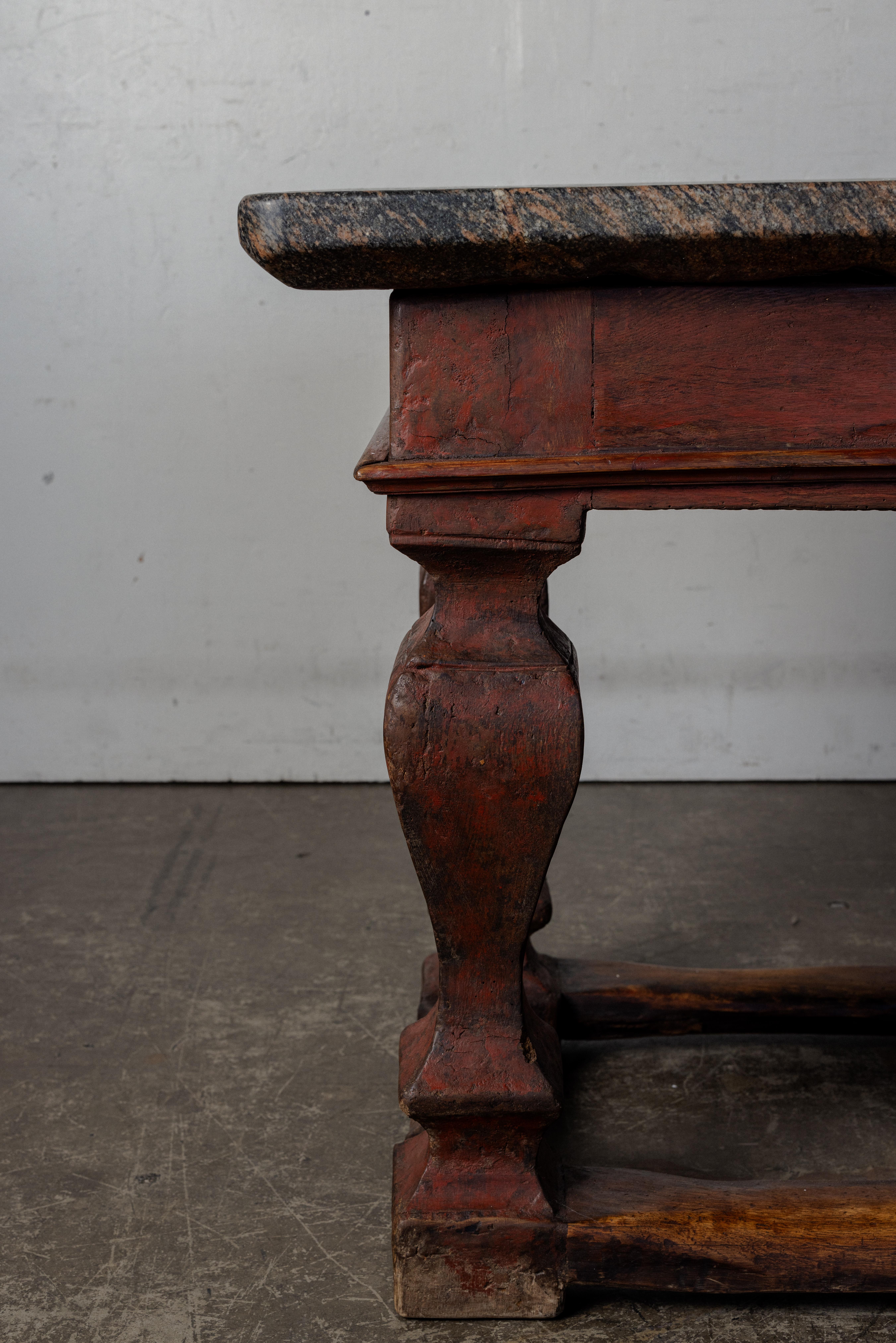 French Early 19th Century Stonetop Pedestal Table For Sale
