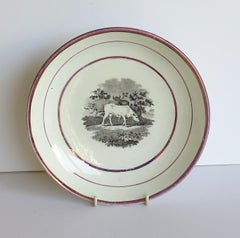 Georgian Sunderland Porcelain Lustre Dish or Plate, English Early 19th Century