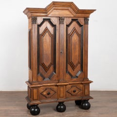 Early 19th Century Swedish Baroque Two-Door Cabinet Armoire