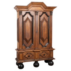 Early 19th Century Swedish Baroque Two-Door Cabinet Armoire