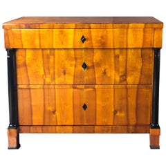 Antique Early 19th Century Swedish Biedermeier Cherrywood Commode Chest of Drawers
